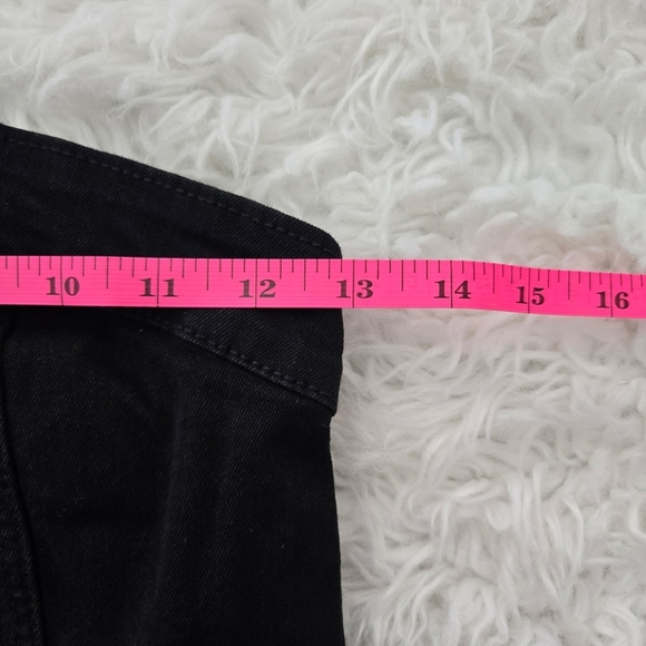 Daisy Denim Cargo Pocket Jumpsuit - black. Size Medium. New.SleevelessStraple - Picture 6 of 10